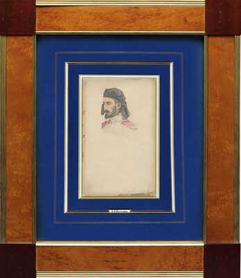 Кустодиев Борис Михайлович. Васадзе. Портрет военного 